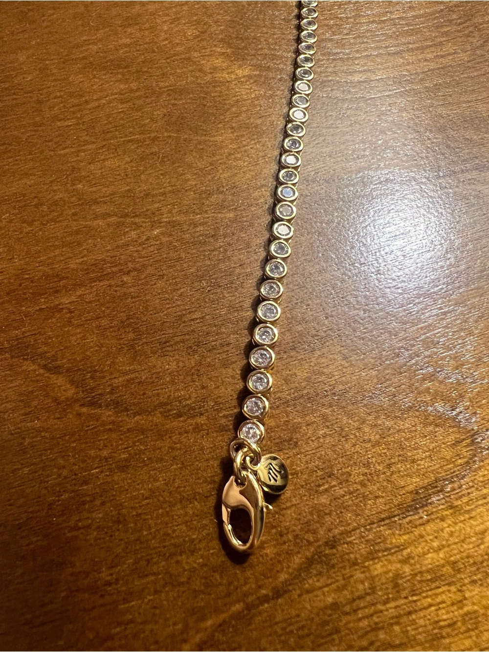Madewell Gold-Tone Crystal Tennis Bracelet
